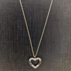 a white heart necklace